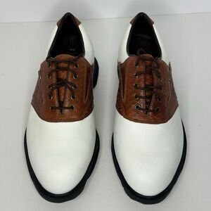 Etonic Golf shoes Leather White and Brown Lace up 2002 | Men Size 9.5